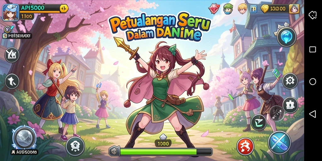 Screenshot gameplay API5000 menampilkan aksi karakter Anime yang mengesankan.