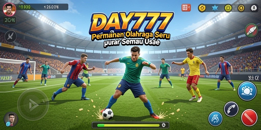 Tampilan gameplay <strong>DAY777</strong> yang menghibur dan penuh aksi olahraga.