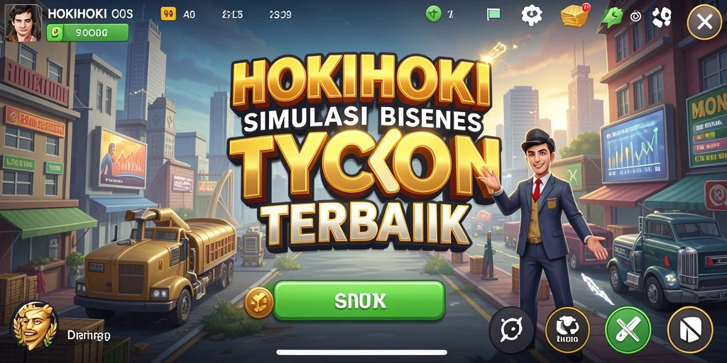 Tampilan screenshot utama HOKIHOKI menampilkan gameplay menyenangkan Tycoon.