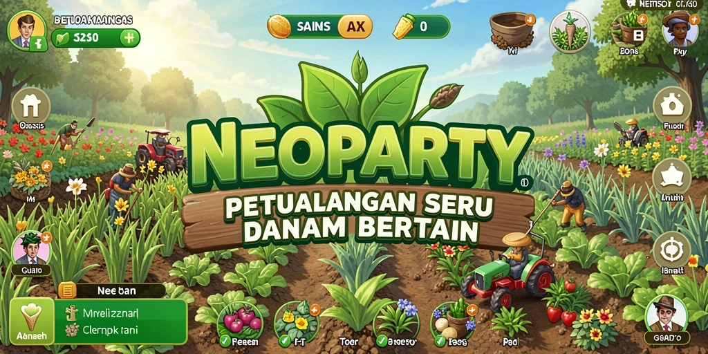 Gambaran menarik gameplay Farming di NEOPARTY.