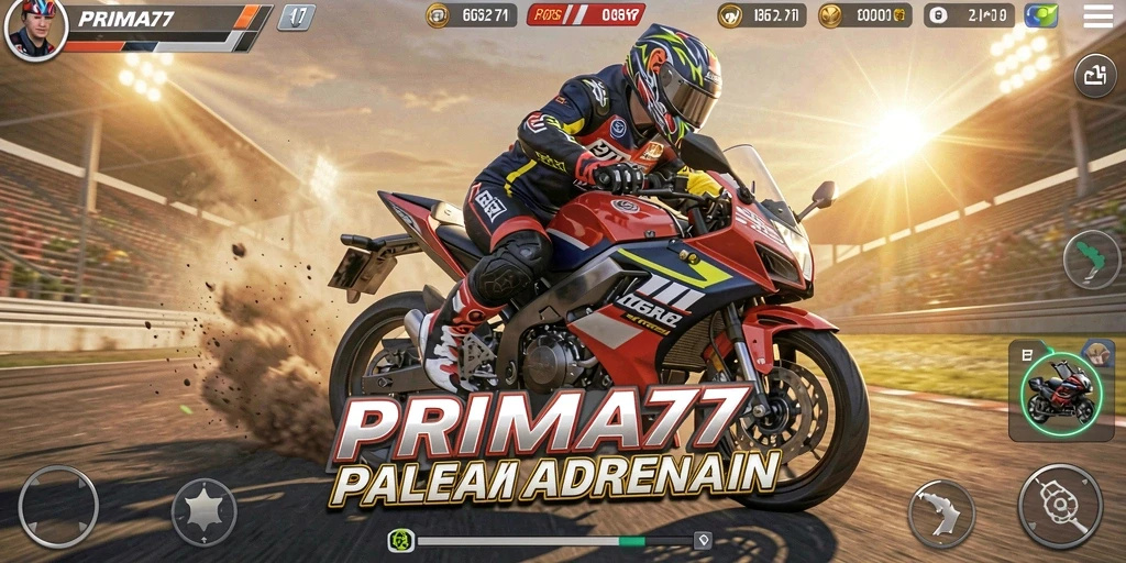 Tampilan mendebarkan dari balapan motor di PRIMA77
